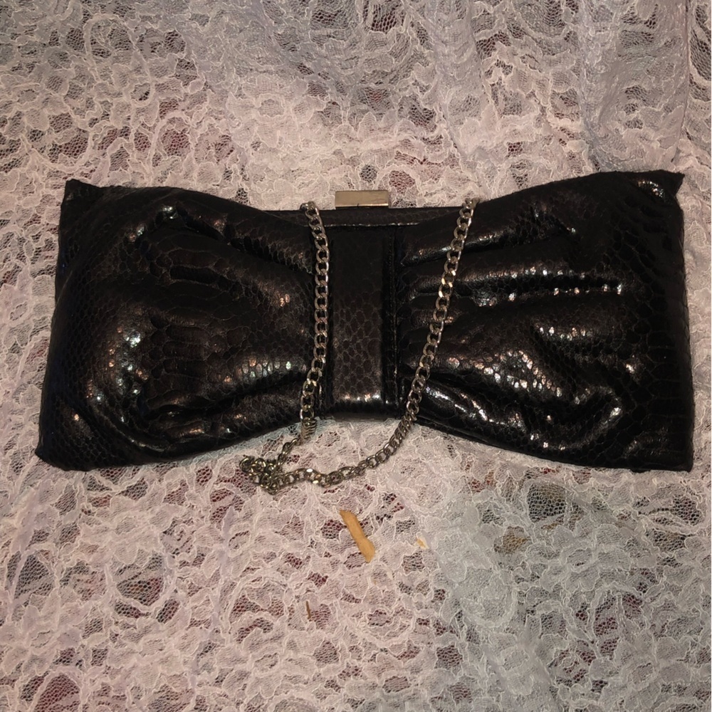 Chic Black Clutch with Chain Aldo clutch with chain, black, preowned